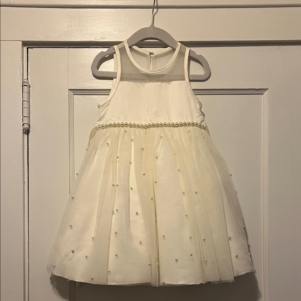 American Princess Ivory Pearl-Accented Dress